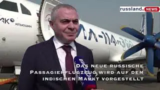 Das neue russische Passagierflugzeug wird auf dem indischen Markt vorgestellt
