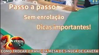 Como trocar o pano da mesa de sinuca de gaveta || Reforma de sinuca || manutenção || Sinuca de bar
