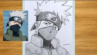 How to Draw Kakashi Hatake Step by Step | Easy Anime Drawing Tutorial for Beginners