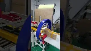 Box sealing machine with tape strapping machine   #automatic#casesealer #strappingmachine #strapper