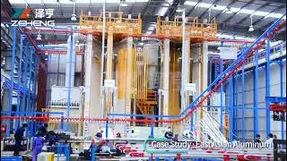 Smart vertical line of aluminum powder coating line