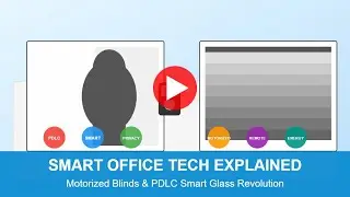 Motorized Blinds | Smart Office ideas | PDLC Film | Luxury office interiors | Automated office