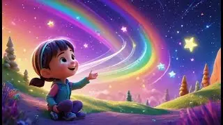 Shiny Stars in the Sky | Magical Nighttime Song for Kids | Toddler Star Rhyme