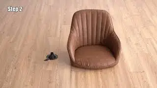 Modern Home Office Chair with Curved Backrest and Comfortable Armrests