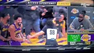DLo post game interview and highlights after defeating Bucks 123-122.
