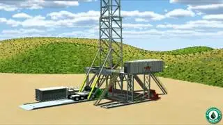 Rig-Up/No Cranes 3D Drilling Animation | Land Rig Animation | Drillling Animation | Downhole