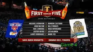Best of 5 ( Davao Occidental tigers vs San Juan Knights) Game 4