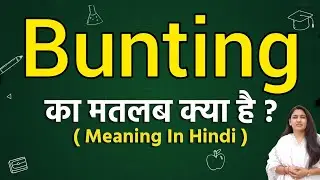 Bunting meaning in hindi | Bunting ka matlab kya hota hai | Word meaning
