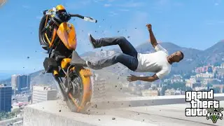 Franklin&rsquo;s Bike Stunt Went WRONG 💀 | GTA V Fails