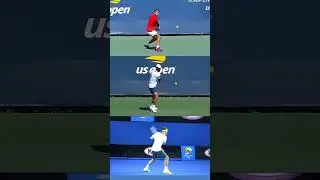 Alcaraz vs Federer vs Djokovic Bachand Comparison Slow Motion #Alcaraz #Federer #Djokovic #Shorts