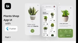 Plants Shop app UI design with Flutter | part 1 On Boarding Screen