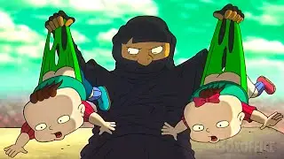 Los Rugrats vs. ninjas | Rugrats en París | Clip en Español
