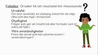 Matematik 1b statistik del 2 av 4: Bortfall och felkällor