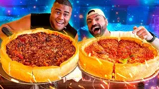 Levei o BITELO pra comer a MAIOR PIZZA de CHICAGO!! Feat. @Bitelo natural