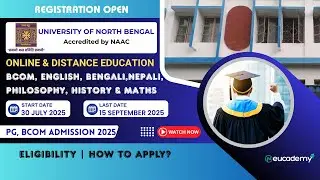 Ongoing Distance and Online Education Admission 2025 - North Bengal University (NBU) | PG & Bcom