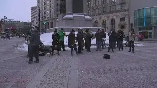 ICE protest underway in Downtown Portland, Maine
