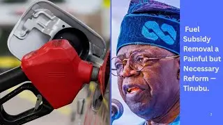 Fuel Subsidy Removal a painful but Necessary Reform says Tinubu