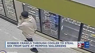 Robber crawls through cooler to steal $5k at Memphis Walgreens