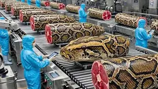 Inside the Modern Python Meat Factory &ndash; (Full Process) How High-Value Python Meat Is Produced