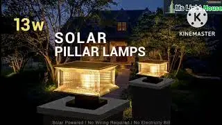 Solar Led and DC Powered Antique Main Gate Light for Home GARDEN Outdoor Waterproof Pillar Wall Lamp