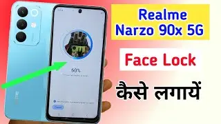 realme narzo 90x 5g me face lock kaise lagaye / how to set face lock in realme narzo 90x 5g 