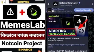Notcoin Supported New Project | MemesLab Mini App | Ton Blockchain Project