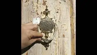 Anatolica Imperial Door Knocker, Hammered Aged Brass Finish