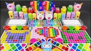 Satisfying Slime ASMR Video | DIY How to Make Rainbow Cloud Slime with Makeup Cosmetic Candy Glitter