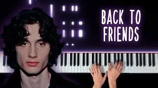Sombr - Back to friends | piano cover + sheet music