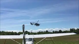 Eurocopter EC135 Helicopter Landing and Takeoff Jastarnia Airport Hel Peninsula Poland