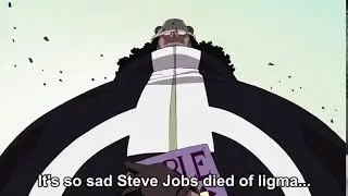 It's so sad Steve Jobs died of ligma [One Piece]