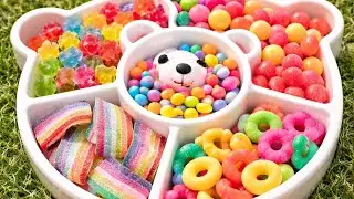 Filling Platter With Sweets Compilations || 5 minutes ASMR for you || Satisfying Candy ASMR Colorful