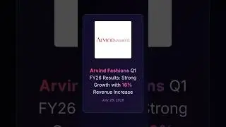Arvind Fashions Q1 FY26 Results: Revenue Up 16%, PAT Soars #q1results #financialresults #q1fy26