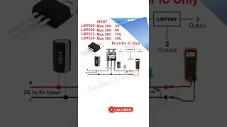 Fixed output voltage Regulator IC 7805,7806,7808,7809,7812 with pinout। #shorts #youtubeshorts