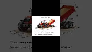 Volume of tractor 🚜  calculation for a 4-wheel tractor 🚜