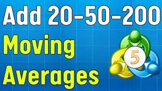 How to Add 20- 50-200 Moving Averages on MetaTrader 5 (MT5) - Simple Tutorial