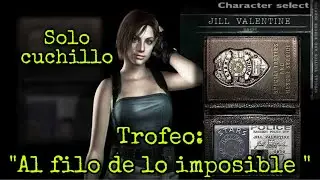 Resident Evil Remastered Solo Cuchillo Trofeo