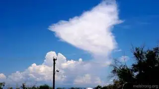 Time lapse of anvil formation and detachment from cumulonimbus