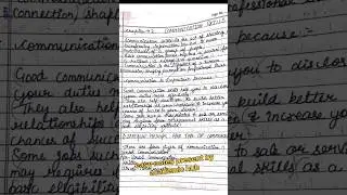communication and skills hand written notes present by academic hub #notes #academic hub #motivation