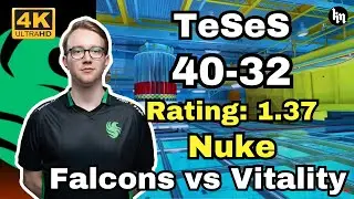 TeSeS (40-32) Falcons vs Vitality (Nuke) | IEM Melbourne 2025 Grand Finals #cs2 #pov
