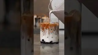 Blueberry iced coffee and cold foam