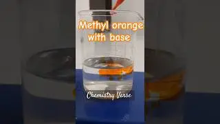Methyl orange with base #experiment #chemistry #ytshorts #experiments