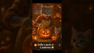 🎃 Selly&rsquo;s Jack-o&rsquo;-Lanterns 😼✨ | Cozy Halloween Pumpkin Carving with Her Kitten!