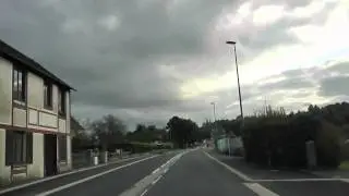 Driving Through Pabu On The D787, C&ocirc;tes d'Armor, Brittany, France 28th October 2011