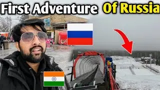 First Advanture Vlog Of Russia !! OMG🌨️  Barf Ke Pahar !! Okta Park