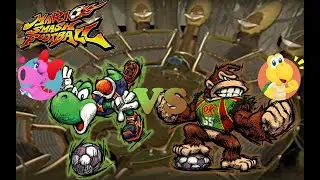 Mario Smash Football - Team Yoshi vs Team Donkey Kong - Konga Colosseum