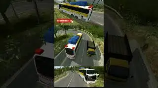 New map 3.7 | Bus simulator indonesia | VOLVO BUS DRIVE | Hill Road #shorts