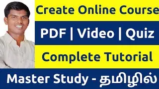 How Create Online Course with Quiz | PDF Documents Video Lessons Master Study WordPress Theme Tamil