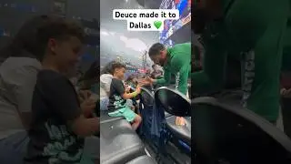 Deuce Tatum made it to Dallas for Game 3 to support his dad 🤝 Jayson Tatum! 💚|#Shorts