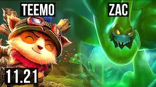 TEEMO vs ZAC (JNG) (DEFEAT) | 500+ games, Godlike, 9/4/13 | EUW Master | 11.21